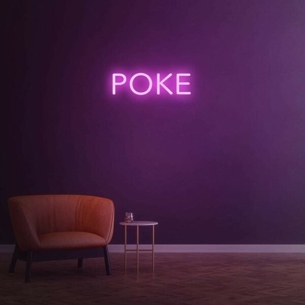 poke neon sign