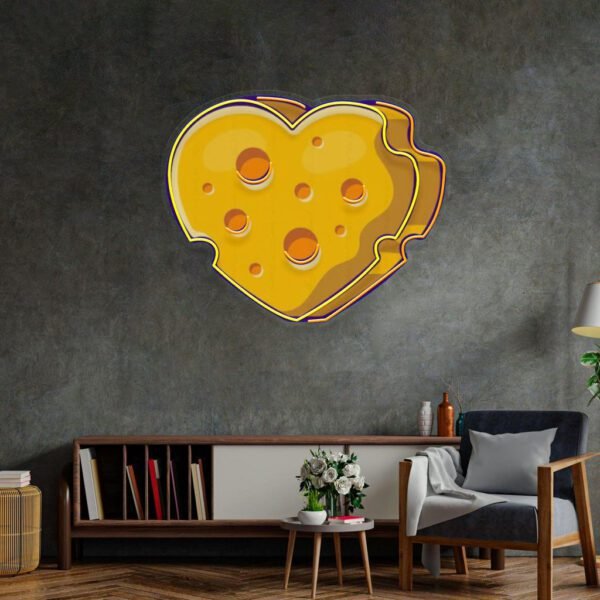 Cheese Heart Led Neon Acrylic Artwork