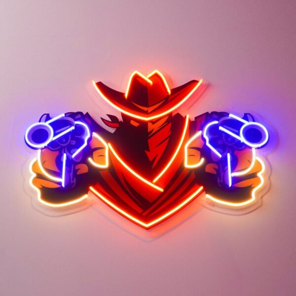 Aiming Guns LED Neon Sign Light Pop Art