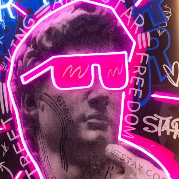 David Stranger Collapse Art LED Neon Sign Light Pop Art