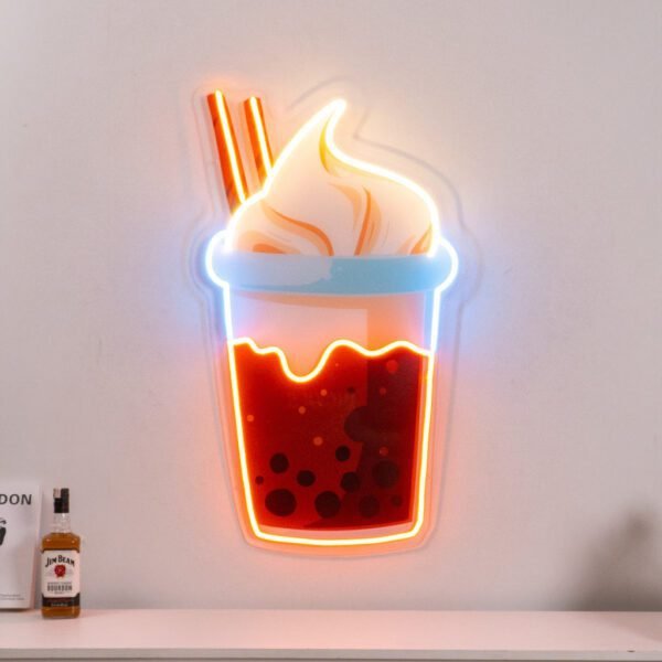 Choco Milktea Led Neon Acrylic Artwork