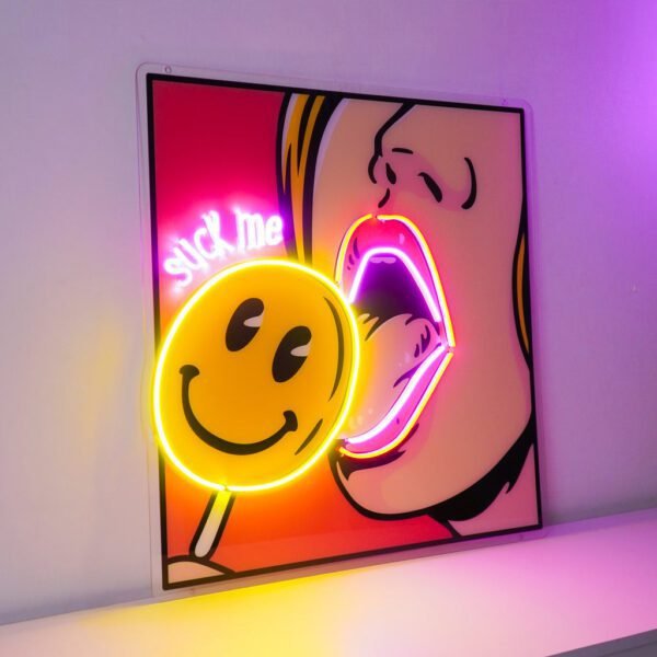 Suck Me Led Neon Acrylic Artwork