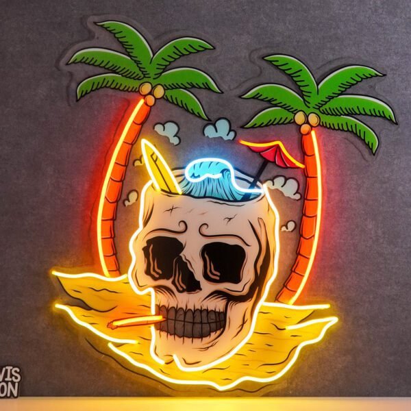 Skull Island LED Neon Sign Light Pop Art