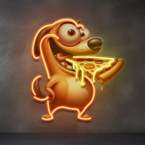 Dog Eat Pizza LED Neon Sign Light Pop Art
