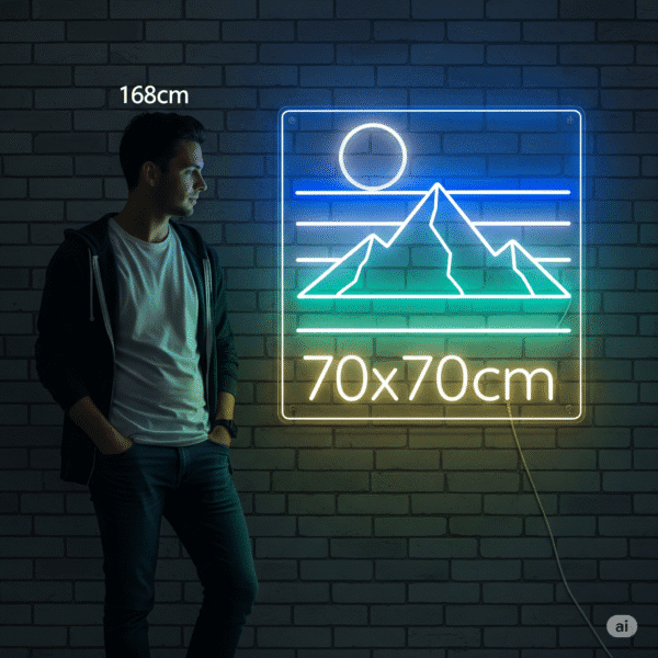 70X70CM Custom Logo Neon sign