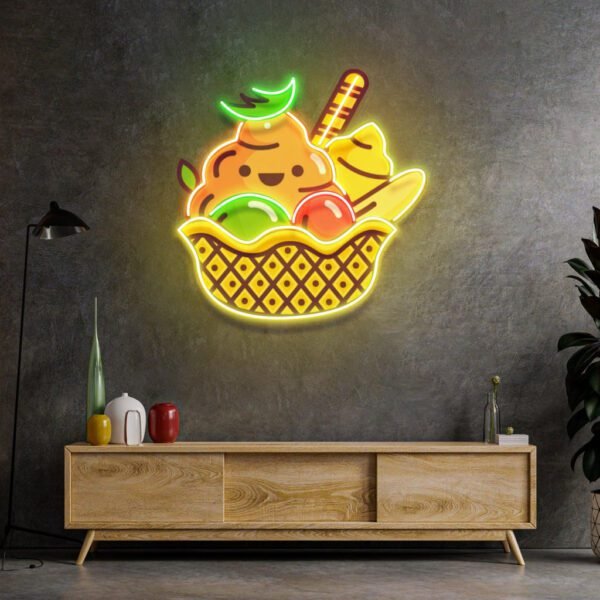 Rainbow Ice Cream Led Neon Acrylic Artwork