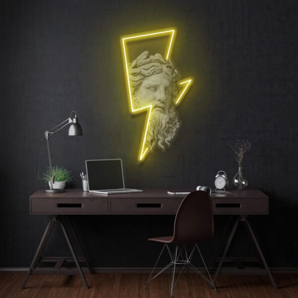 The Zeus and Thunderbolt Led Neon Acrylic Artwork