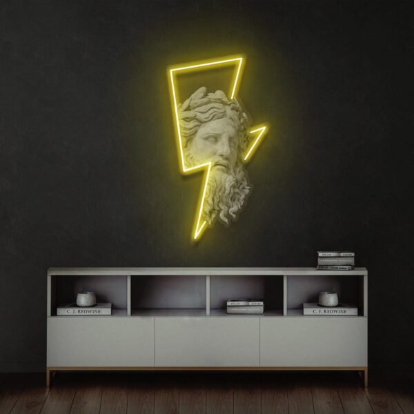 The Zeus and Thunderbolt Led Neon Acrylic Artwork
