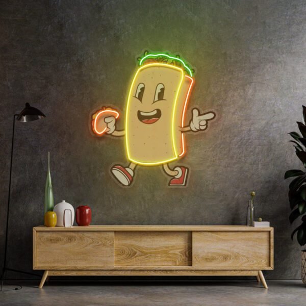 Cool Burrito LED Neon Sign Light Pop Art