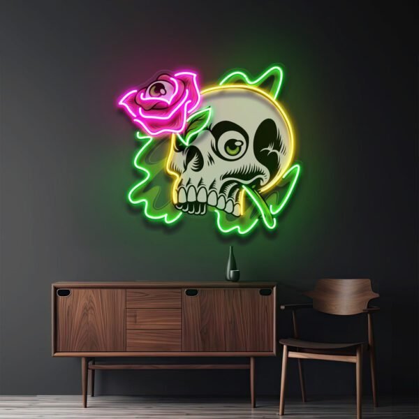 Rose And Skull LED Neon Sign Light Pop Art Sale price$199.50 Regular price$335 Save 40%